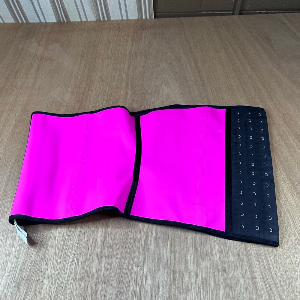 Ann Chery 1108 Faja Waist Trainer 3 Hook Latex Corset Pink Sz 40 New Colombia